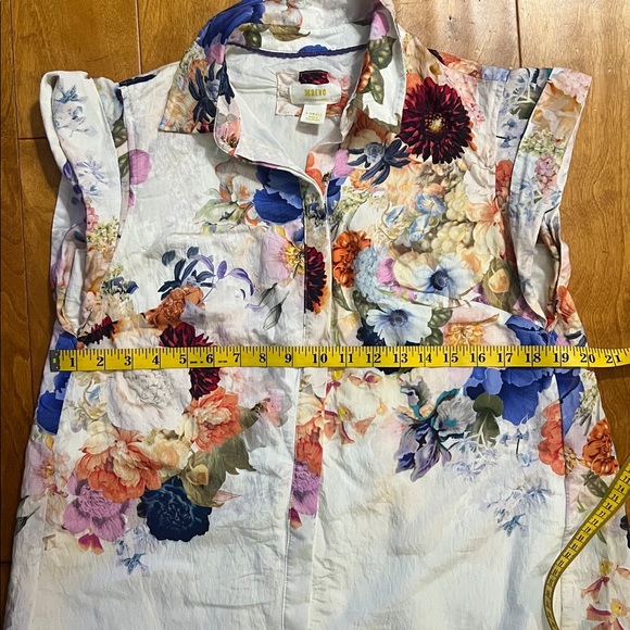 Maeve by Anthropologie Floral High-Low Shirt Dress Size XS - Boho Button Down - Picture 5 of 12